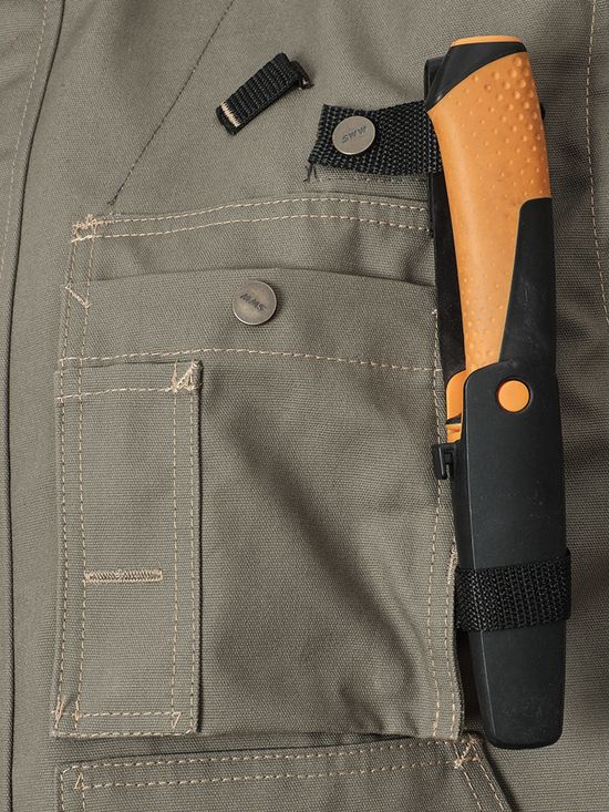 Куртка рабочая мужская летняя 450T-CAN-7/90 с отстёгивающимися рукавами, крепление ножа в ножнах