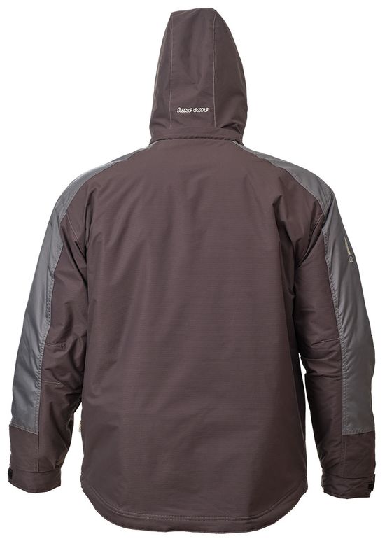 Зимняя серая укороченная куртка пилот (бомбер) 622S-TWILL-55, вид сзади