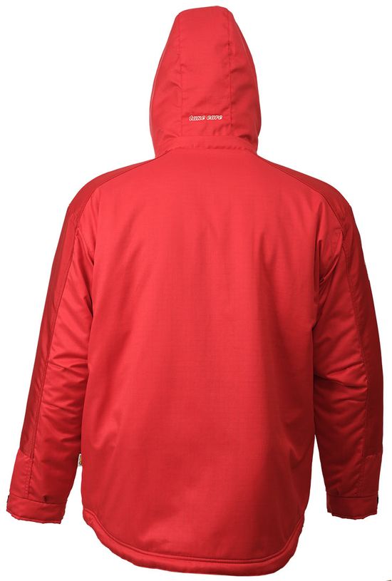 Зимняя укороченная красная куртка пилот (бомбер) 622S-TWILL-80, вид сзади