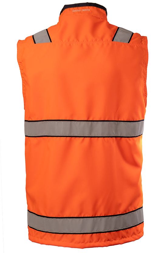 Жилет сигнальный оранжевый на подкладке из сетки 526-NEG-77/14, вид сзади