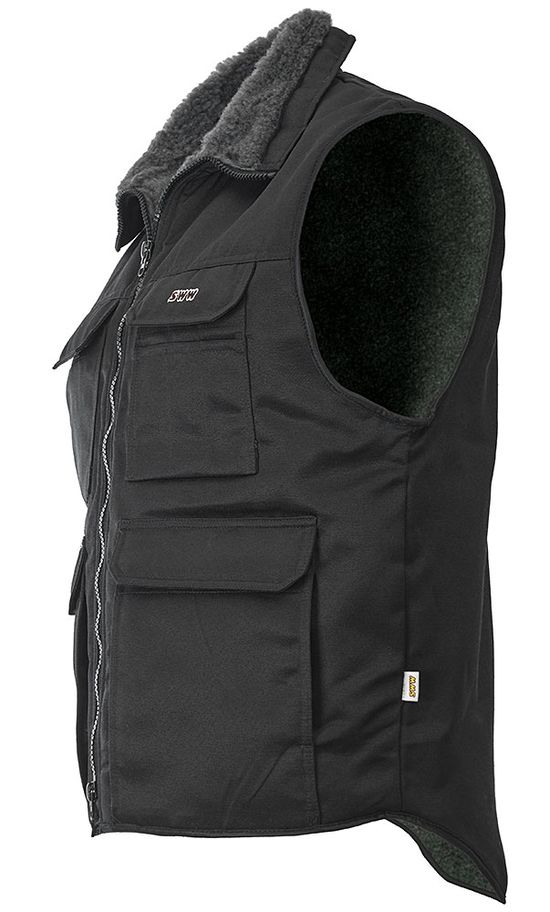 Жилет рабочий утеплённый 515T-BEVR-90 на подкладке из искусственного меха, вид слева