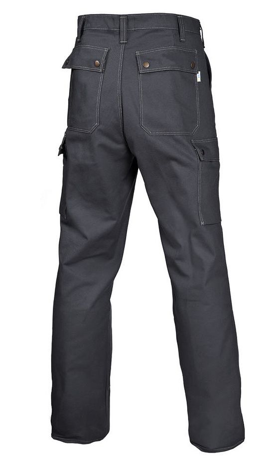 Летние брюки 233T-P154-555 из смесовой ткани, вид сзади